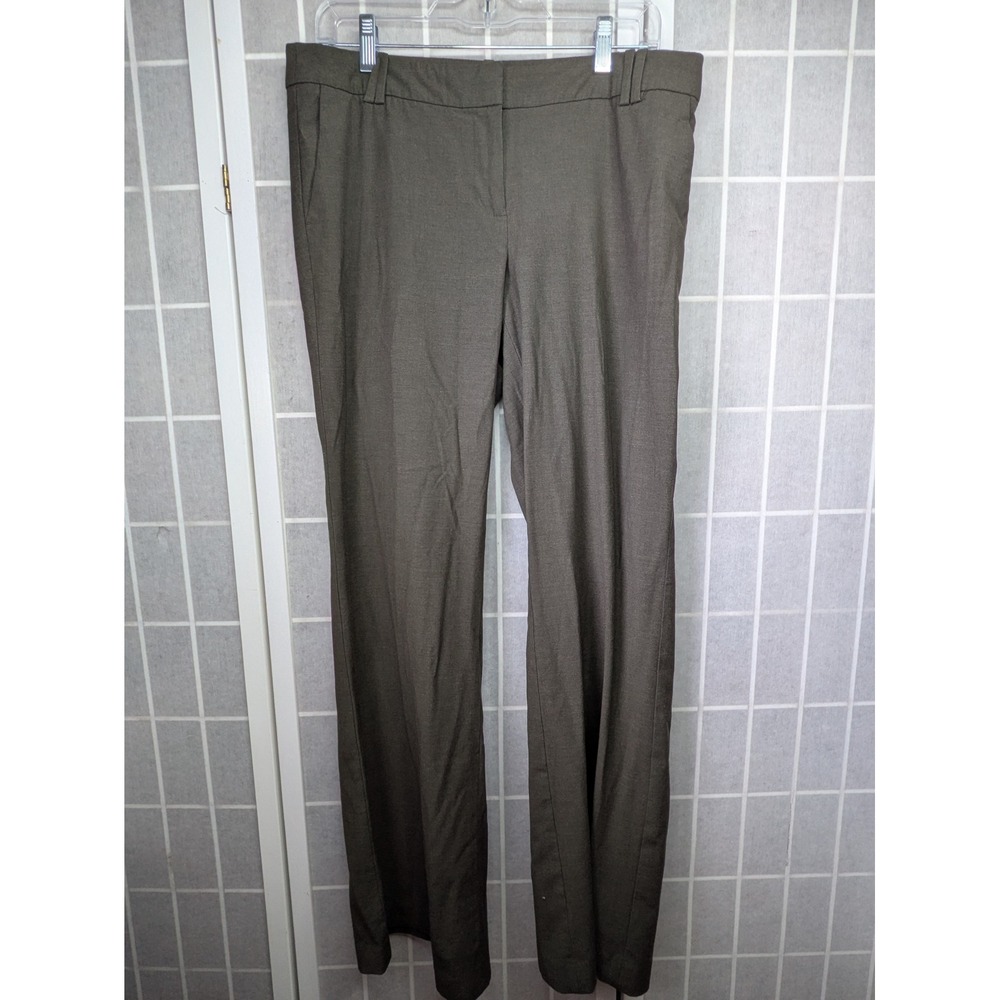 LOFT Marisa Dress Pants Womens 8 Olive Green Bootcut Trousers Workwear Office